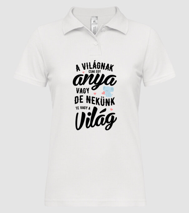  minta fehér pólón