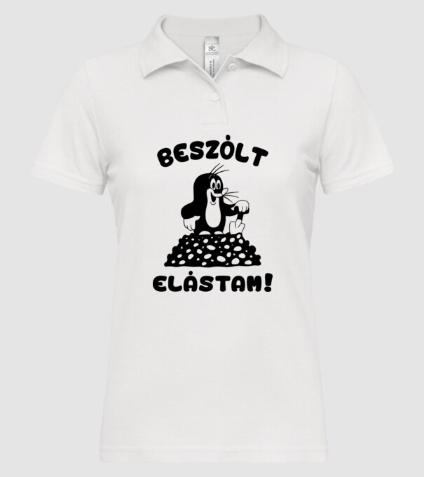  minta fehér pólón