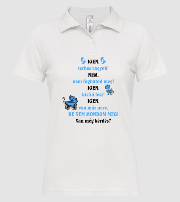  minta fehér pólón