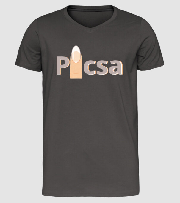  minta sötétszürke pólón